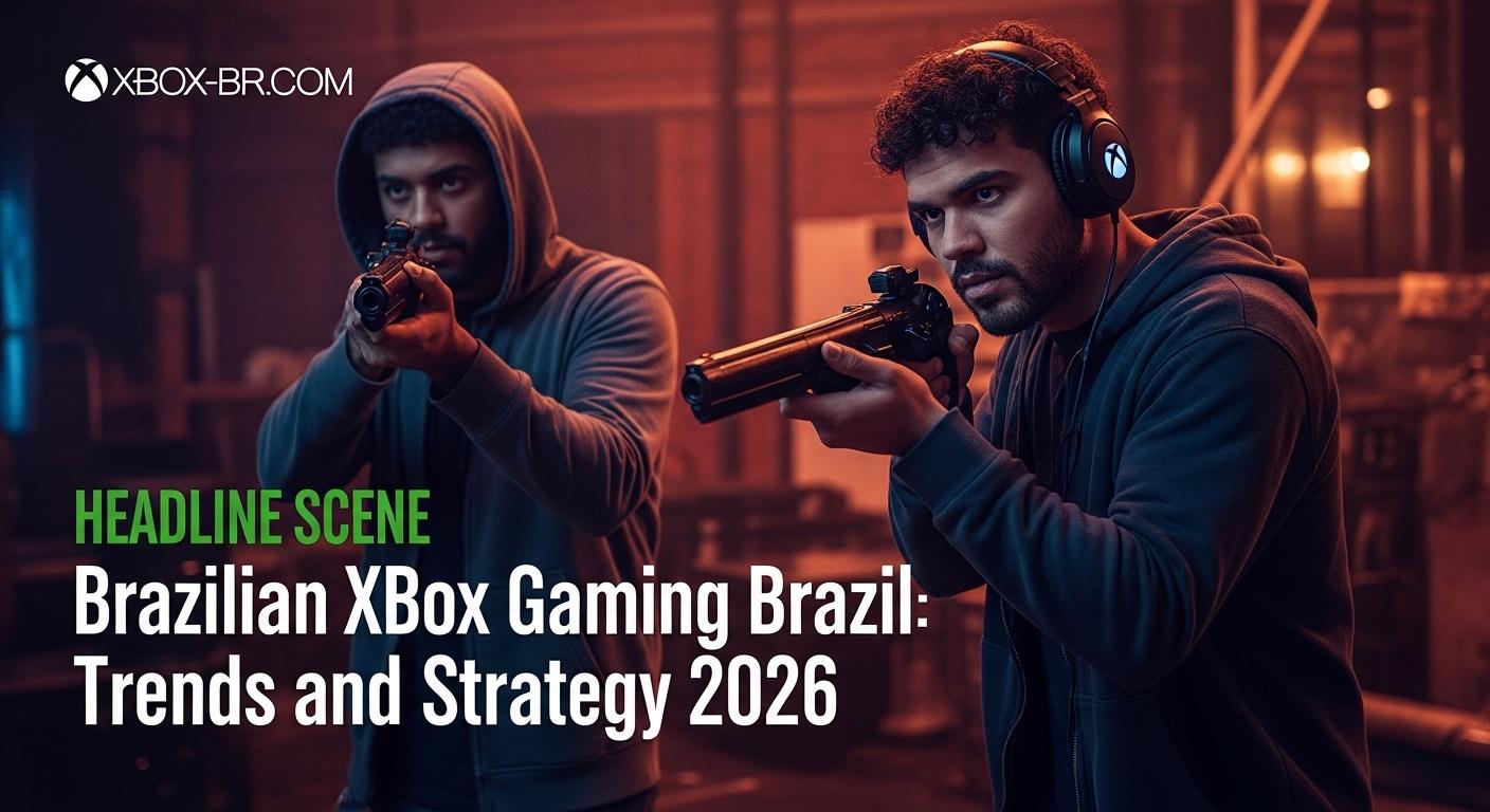 Brazilian Xbox gamer at home with Series X, showcasing Game Pass and cloud streaming