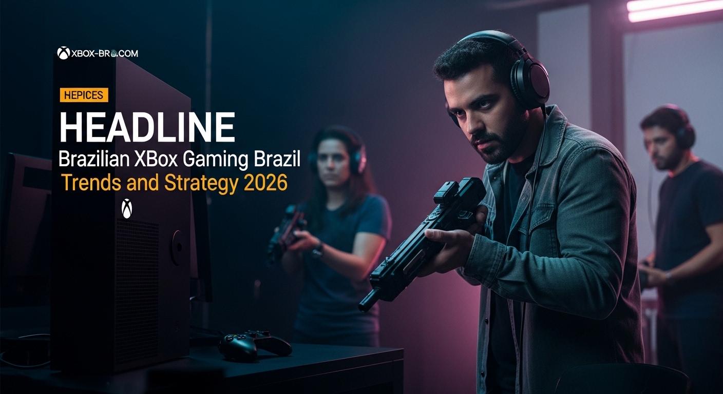 Brazilian Xbox gamer at home with Series X, showcasing Game Pass and cloud streaming