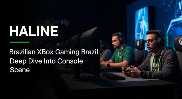 Brazilian Xbox Gaming Brazil scene showing players enjoying Xbox in a colorful living room.