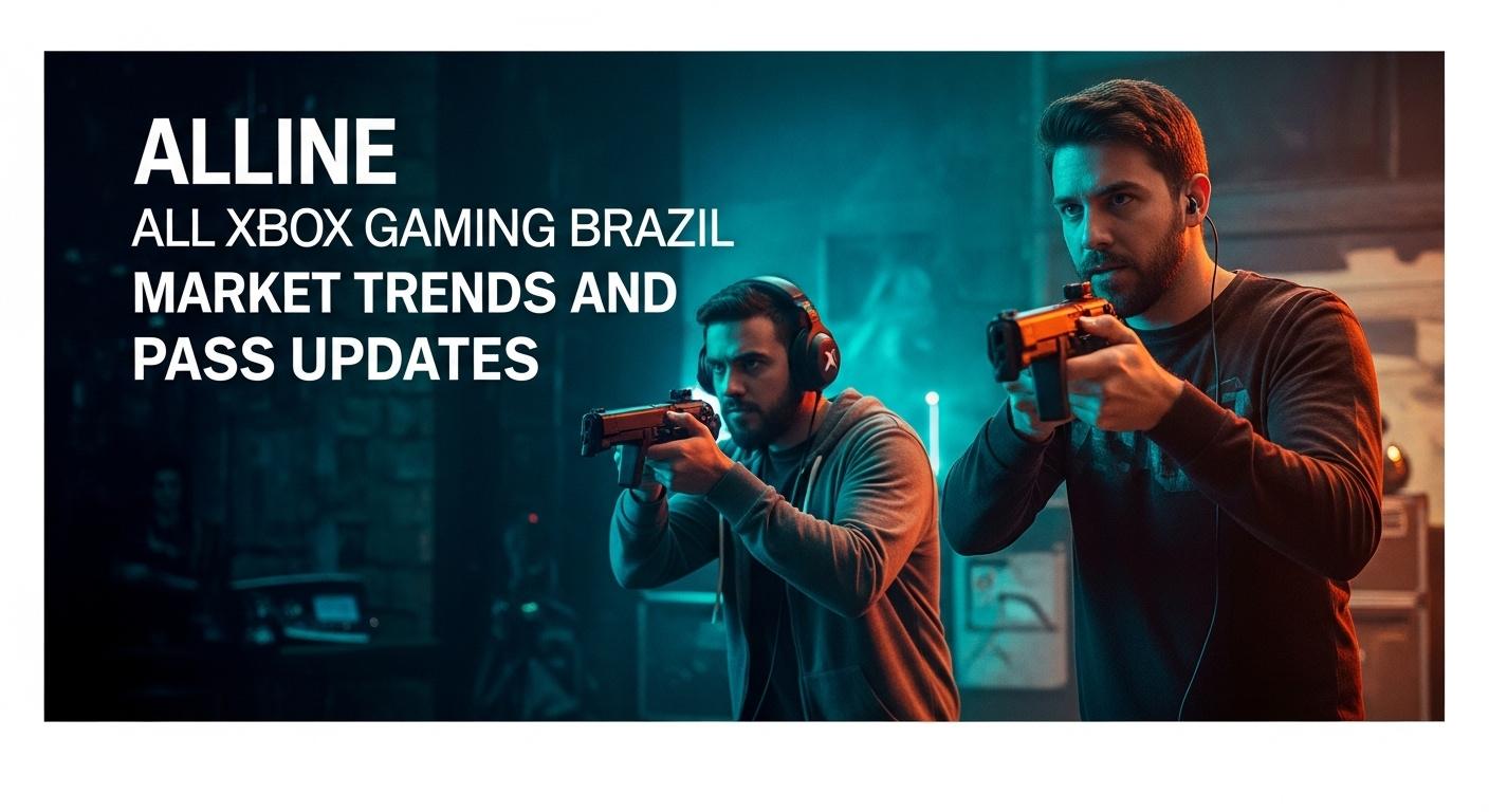 Brazilian gamer enjoying Xbox Game Pass in a cozy living room with Brazil-themed decor.