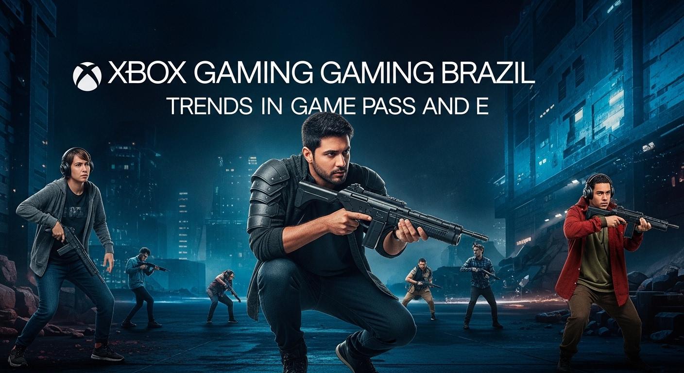 Brazilian gamer enjoying an Xbox setup in a colorful living room