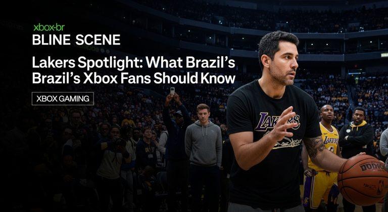 Brazilian Xbox gamer watching Lakers game
