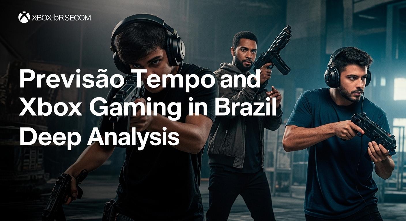 Brazilian gamer using Xbox with weather icons on screen