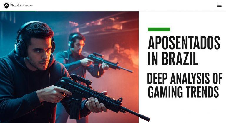 Retired Brazilian gamer using Xbox in a living room with analytical graphics