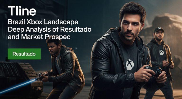Brazilian gamer studying Xbox market trends and the resultado concept.