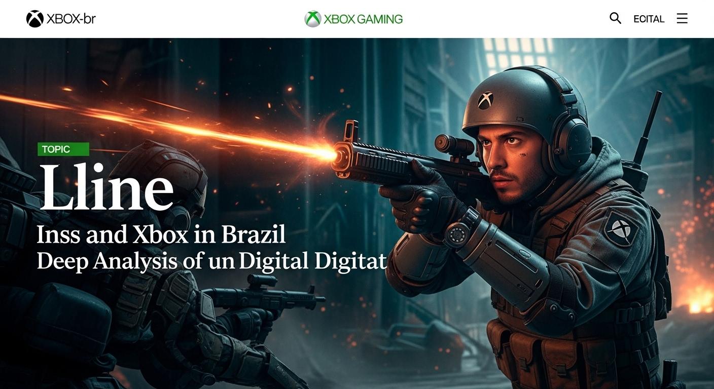 Editorial illustration of a Brazilian Xbox gamer considering policy shifts and digital security.